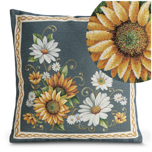 45 x 45 Decorative Tapestry Pillowcase 45 Blue
