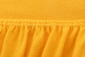 Terry sheet with elastic 007_D Yellow 60x120