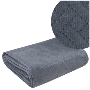 200 x 220 Quilted Velvet Luiz5 Graphite Bedspread