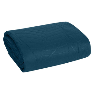 170 x 210 Quilted Decorative Bedspread Boni6 Navy Blue