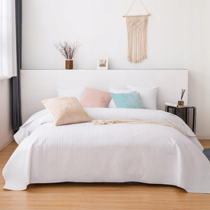 220 x 240 Quilted Velvet Moxie White Bedspread