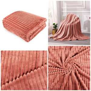 Blanket 200 x 220 Microfiber Embossed Ardea Stripes 45