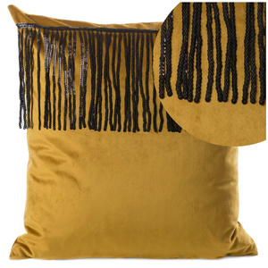 45 x 45 Decorative Velvet Pillowcase Jasper Honey