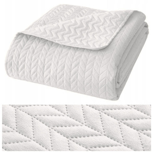70 x 150 Quilted Velvet Moxie White Bedspread