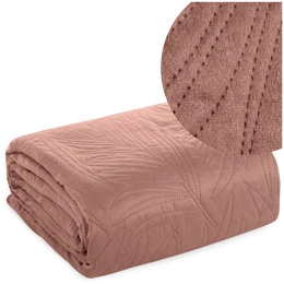 Bedspread 220 x 240 Quilted Velvet Luiz4 Pink