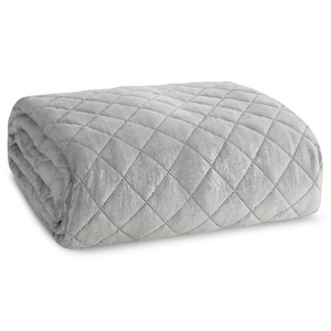 Quilted Velvet Bedspread 170 x 210 Blink3 Silver