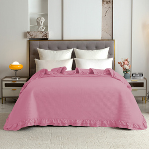 Quilted Bedspread 220 x 240 with Ruffle Rosella 08