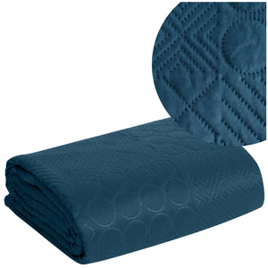 Bedspread 220 x 240 Quilted Decorative Boni5 Navy Blue