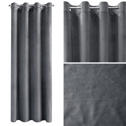 Curtain 140 x 250 Decorative Velvet Rosa Graphite