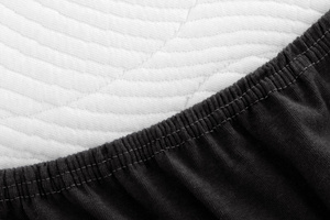 Jersey sheet with elastic 002_D Black 200x220