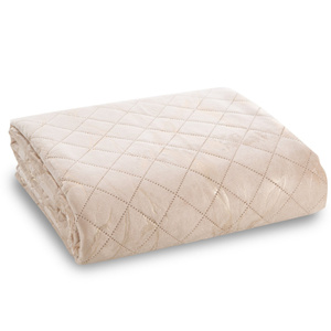 Quilted Velvet Bedspread 170 x 210 Luiz6 Beige+Gold