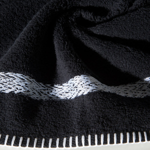Towel 70 x 140 Bath Frotte Viera 02 Black