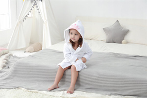 Children's Bathrobe with Hood M 120 Princess