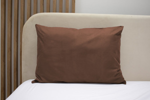 Cotton pillowcase 50 x 70 Solid Ola Brown
