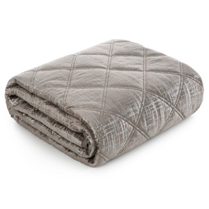 Quilted Velvet Bedspread 170 x 210 Blink6 Beige
