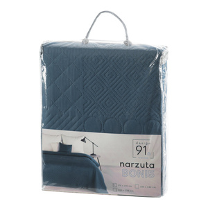 Bedspread 220 x 240 Quilted Decorative Boni5 Navy Blue