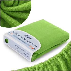 Terry sheet with elastic 025_D Dark Green 200x220