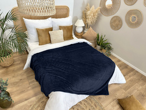 Blanket 200 x 220 Microfiber Embossed Plush Ala 3D Circle 08