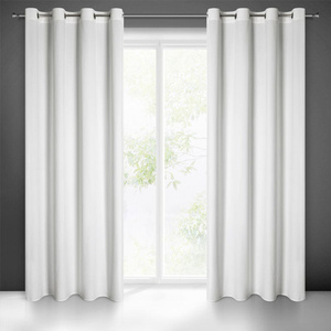 Velvet Pierre Curtain 140 x 250 Sash White