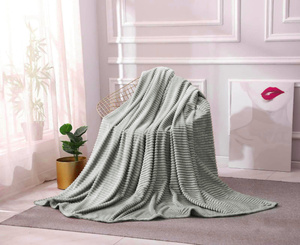Blanket 200 x 220 Microfiber Embossed Ardea Stripes 44