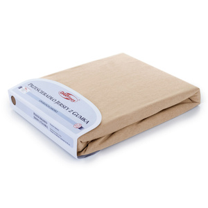 Jersey sheet with elastic 020_D Beige 90x200