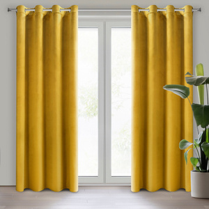Curtain 140 x 250 Decorative Velvet Rosa Mustard