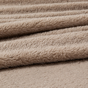 Blanket 150 x 200 Microfiber Shiny Blink Beige+Silver