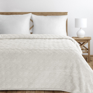 Blanket 70 x 160 Stamped Plush Nancy Cream