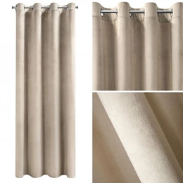 Curtain 140 x 250 Decorative Velvet Melanie Beige