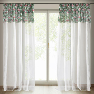 Botanic Tapestry Decorative Curtain 140 x 250 White