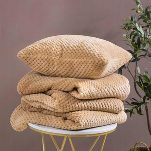Blanket 200 x 220 Microfiber Jacquard Monte Beige