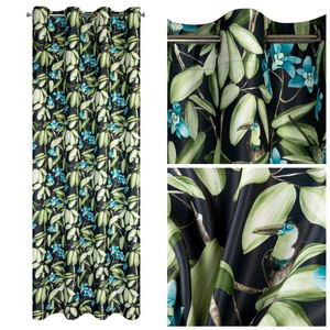 Curtain 140 x 250 Decorative Loni Black+Gold