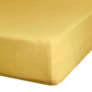 Jersey sheet with elastic D91 140x200 w.30 Mustard