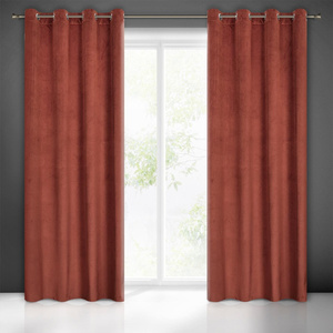 Velvet Lili Curtain 140 x 250 Mahogany Sash