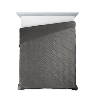 200 x 220 Quilted Velvet Luiz6 Graphite Bedspread