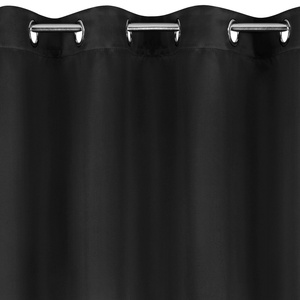 Blackout Logan Black 140 x 270 Decorative Curtain
