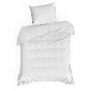 Bedding 140 x 200 2pcs Satin Cotton Vera White