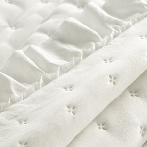 Quilted Decorative Bedspread 220 x 240 Libi3 Cream