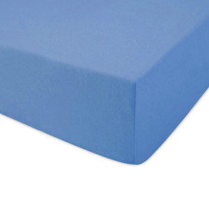 Jersey sheet with elastic 027_D Blue 200x220