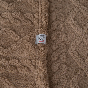 Blanket 200 x 220 Design Microfiber Braid Beige