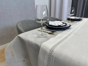 Stain-resistant Table Runner 35 x 110 with Lace Nela 549