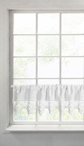 Isaac Decorative Curtain on Tape 30 x 150 White