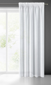 Decorative Curtain Lana on Tape 350 x 150 White