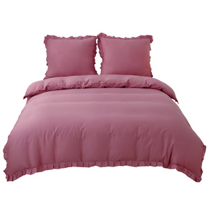 Bedding set 160 x 200 3 pieces Cotton with Ruffle Lynda 05