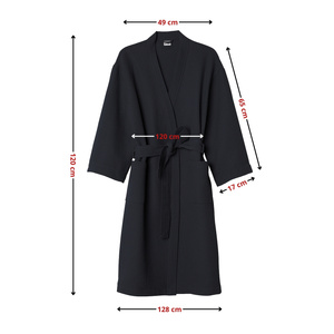 Gofer Unisex Cotton Robe Vizzy L 04 Black