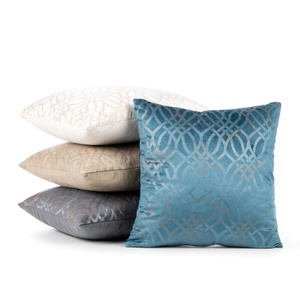 40 x 40 Decorative Velvet Areta Cream pillowcase