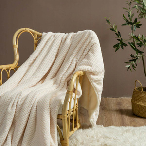 Blanket 150 x 200 Microfiber Lamb Sherpa Cream