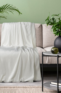 Blanket 200 x 220 Microfiber Double-sided Tedy White