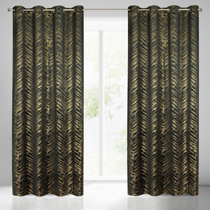 Curtain 140 x 250 Decorative Velvet Sara Black+Gold