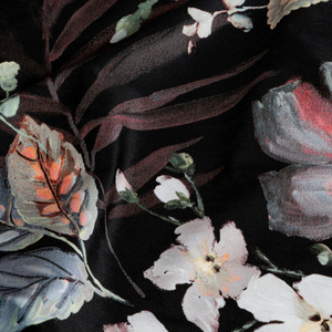 Curtain 140 x 270 Decorative Tape Alani Black+Gray